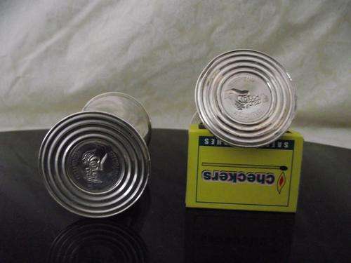 MID-CENTURY WEIGHTED STERLING SALT AND PEPPER SHAKERS